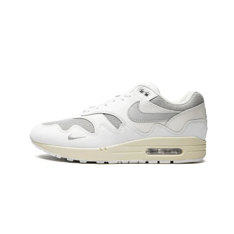 Men's fashion - forward sneakers with a unique tongue designNike Air Max 1 X Patta "Waves White"