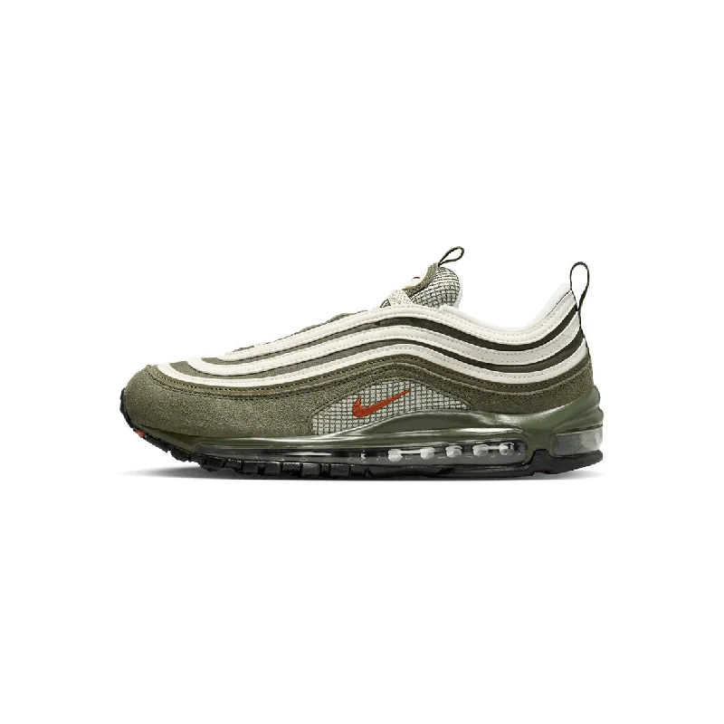 Men's black canvas sneakers with a red soleNike Air Max 97 SE Phantom