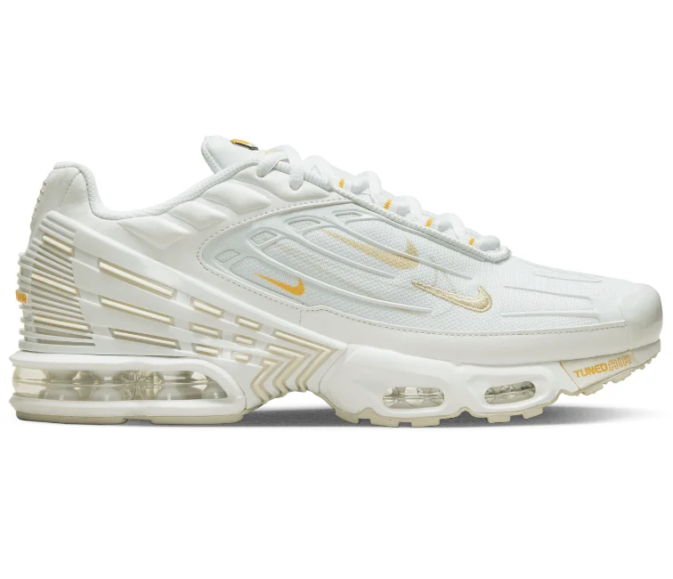 Men's sneaker boots with a mid - ankle heightMen's Nike Air Max Plus TN III (White/Gold)