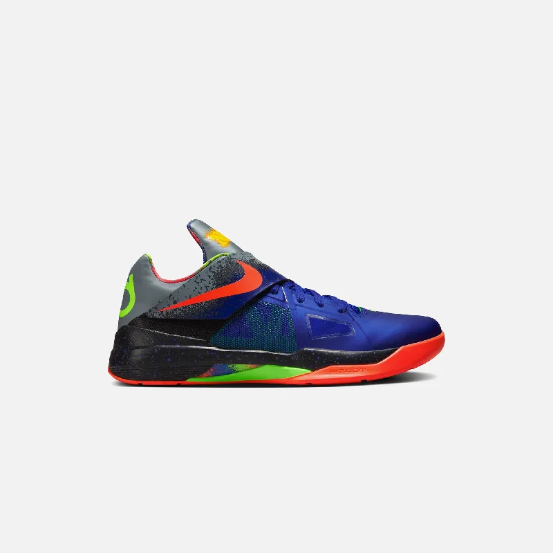 Men's high - top leather sneakers with a zip - up sideNike KD IV - Concord / Bright Crimson / Black