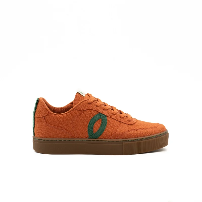 Men's high - end luxury sneakers with hand - stitched detailsVegan sneaker Orange SON006