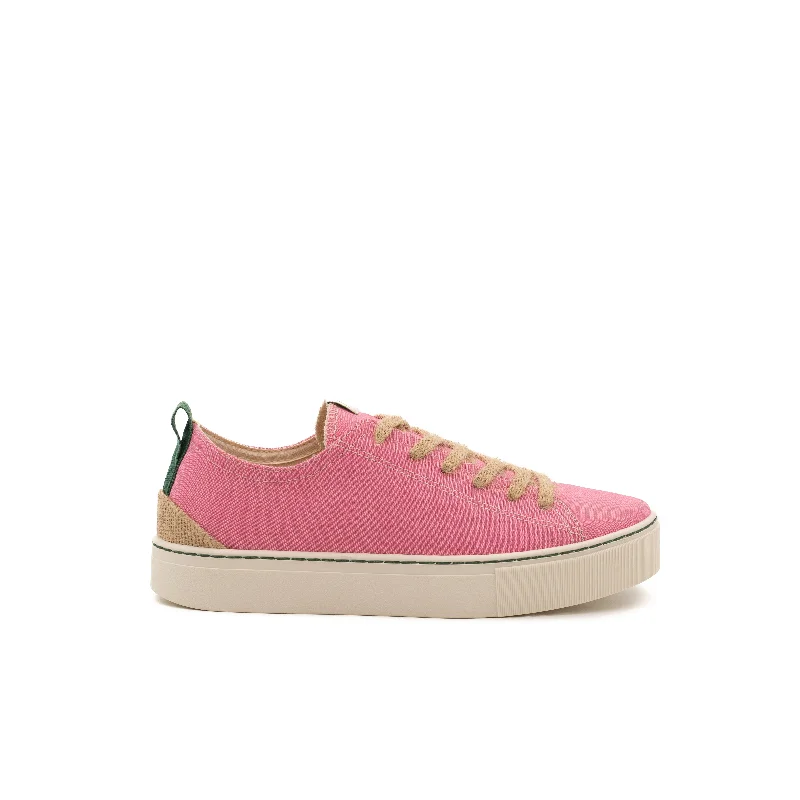 Men's low - profile tennis sneakers for a sleek lookVegan sneaker fuchsia COR011